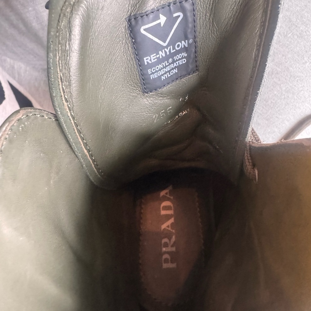 Prada Dark Green Combat Boots - Picture 5 of 5